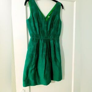 Jcrew Emerald Green A-line Dress